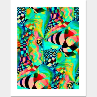 Artistic Gay Pride Abstract Optical Illusion Artwork Posters and Art